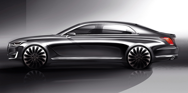 №3 Новый Hyundai Genesis G90 – автомобильный салон Детройта 2016 Hyundai Genesis G90 3