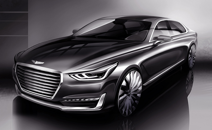 Новый Hyundai Genesis G90 – автомобильный салон Детройта 2016 Hyundai Genesis G90